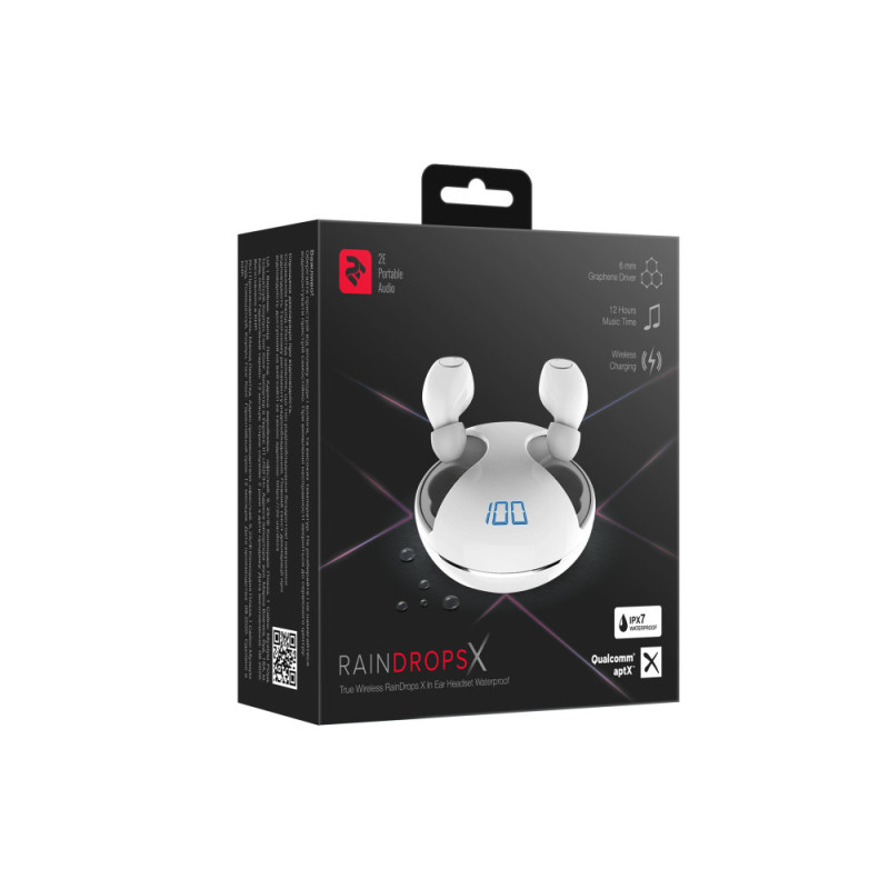 2E Навушники RainDrops Х True Wireless Waterproof Mic White (2E-EBTWRDXWH)