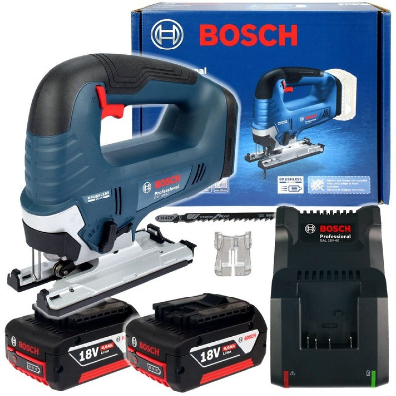 Bosch Лобзик GST 185-LI, акумуляторний 18В, Акб 2х4Аг (0.601.5B3.024)