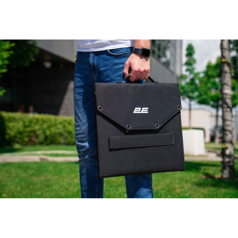 2E Portable solar panel, 100 W, DC, USB-С PD45W, USB-A 18W, USB-A 12W (2E-PSP0031)