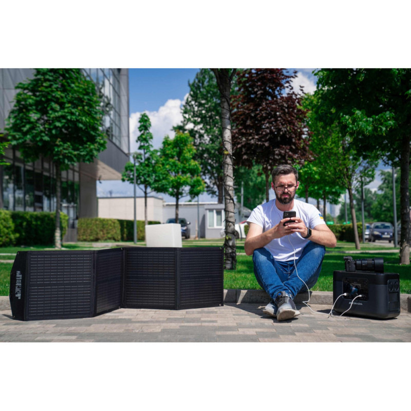 2E Portable solar panel, 100 W, DC, USB-С PD45W, USB-A 18W, USB-A 12W (2E-PSP0031)