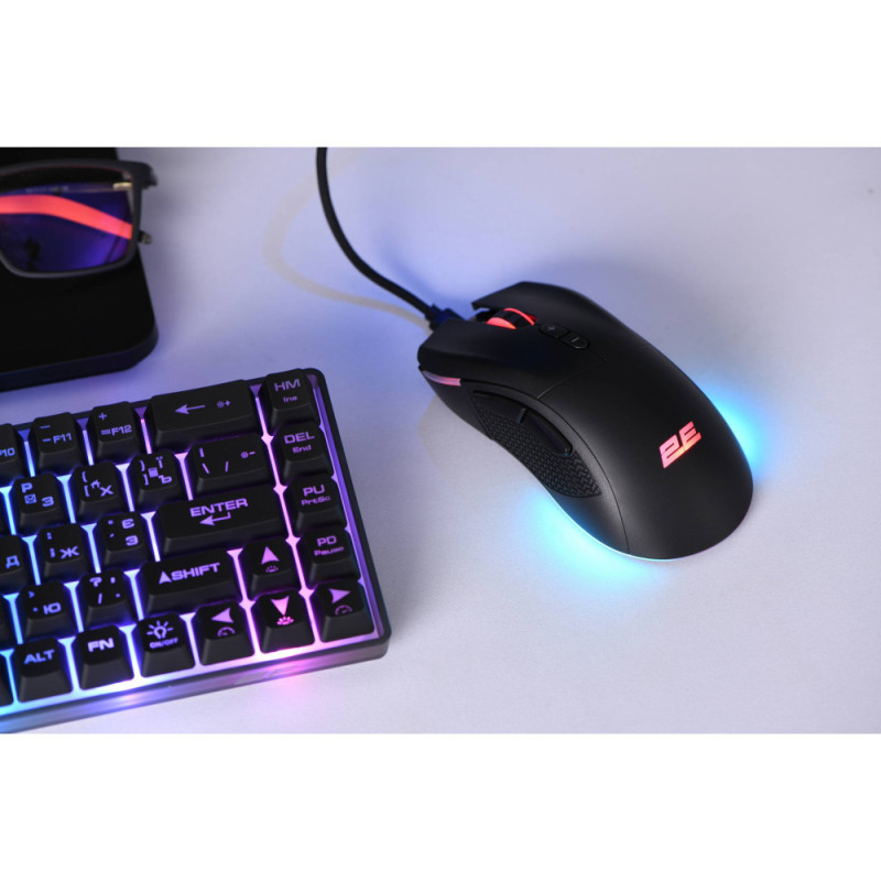 2E Gaming Mouse MG350 WL, RGB USB Black (2E-MG350UB-WL)