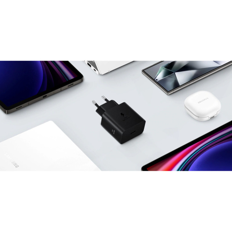 Samsung 45W Compact Power Adapter (w C to C Cable) Black (EP-T4511XBEGEU)