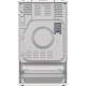 Gorenje Плита комбинированная, 7,0 л, 50x60 см, дисплей, чугун, белый (GKS5C73WF)