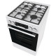 Gorenje Плита комбинированная, 7,0 л, 50x60 см, дисплей, чугун, белый (GKS5C73WF)