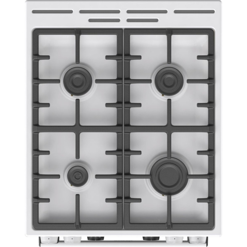 Gorenje Плита комбинированная, 7,0 л, 50x60 см, дисплей, чугун, белый (GKS5C73WF)