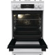 Gorenje Плита комбинированная, 7,0 л, 50x60 см, дисплей, чугун, белый (GKS5C73WF)