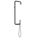 Deante Shower system Silia with mixer tap, shower - shower head, hand shower, handle - on a slide bar, black (NQS_N4XM)