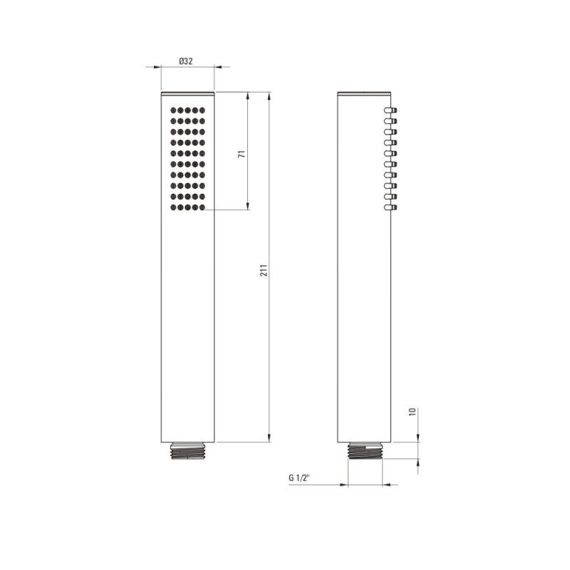 Deante Shower system Silia with mixer tap, shower - shower head, hand shower, handle - on a slide bar, black (NQS_N4XM)