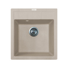 Adamant Kitchen sink Brick, artificial stone, square, no drainboard, 460x515x200mm, bowl - 1, over-mounted, Avena (4824296101206)