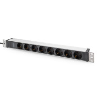 Digitus Пристрій розподілу електроживлення DIGITUS 1U, 8xSchuko, 16A, 250V, вилка C20 (DN-95428)