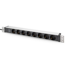 Digitus Пристрій розподілу електроживлення DIGITUS 1U, 8xSchuko, 16A, 250V, вилка C20 (DN-95428)