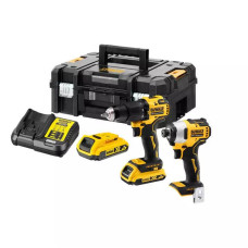 DeWALT DeWalt set of two brushless cordless tools 18V XR drill-screwdriver DCD709 impact screwdriver DCF80 battery 2x2A·h ZP and case 5.9kg (DCK2062D2T)