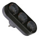 Сетевой разветвитель EUROELECTRIC X3 16А Black с заземлением (EE-3-16A(black))