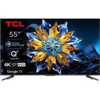 TCL TV 55  QLED Pro 4K 60Hz Smart Google TV Black ONKYO sound (55C69BPRO)