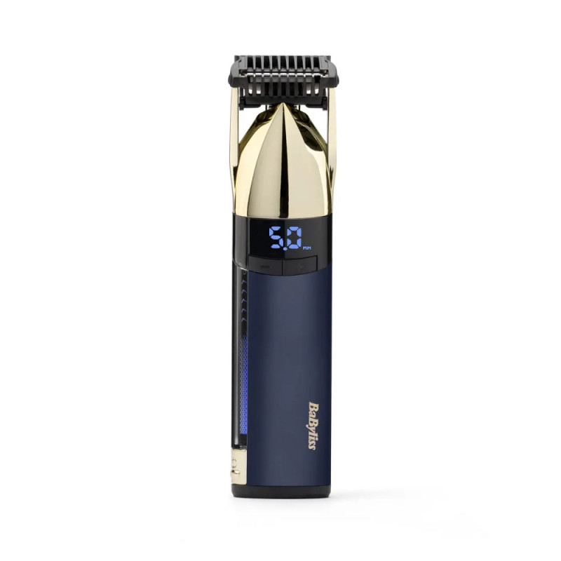BaByliss Тример Super-X Metal Series Navy&Gold Edition, для голови, вусів та бороди, акум., насадок-1, кейс, сталь, синьо-золотий (S992E) BaByliss Тример Super-X Metal Series Navy&Gold Edition, для голови, вусів та бороди, акум., насадок-1, кейс, сталь, синьо-золотий (S992E)