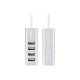 Концентратор HOCO USB 2.0 to 4xUSB Line machine HB1 Silver (6957531038146)
