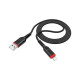 Дата кабель USB 2.0 AM to Lightning 1.0m 2.4A nylon X59 black HOCO (6931474744869)