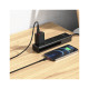 Дата кабель USB 2.0 AM to Lightning 1.0m 2.4A nylon X59 black HOCO (6931474744869)
