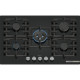Bosch Bosch Hob gas on glass, 75cm, cast-iron, black (PPQ7A6I45)
