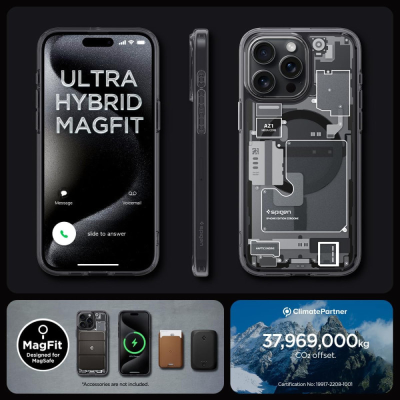 Spigen Чехол для Apple iPhone 15 Pro Ultra Hybrid MagFit, Zero One (ACS06721)