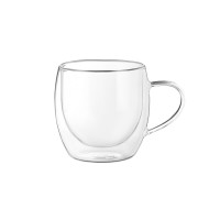 ARDESTO Cup set with double walled handles, 300 ml, H 9.2 cm, 2 pcs, borosilicate glass (AR2630GHN)