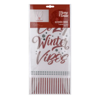 ARDESTO Kitchen towel Happy Holidays 45х65cm, 90% polyester, 10% cotton, white (ART4565HW)