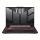 Ноутбук Asus TUF Gaming A15 FA507NUR-LP052 (90NR0JP8-M004R0); 15.6" FullHD (1920x1080) IPS LED матовый 144 Гц , AMD Ryzen 7 7435HS (3.1 - 4.5 ГГц) , RAM 16 ГБ (Max 32 ГБ) , SSD 512 ГБ , nVidia GeForce RTX4050, 6 ГБ , без ОП , BT , LAN , Wi-Fi , веб-камера , Без ОС , MIL-STD-810H , TPM , пластик , 2.2 кг , серый , подсветка клавиатуры