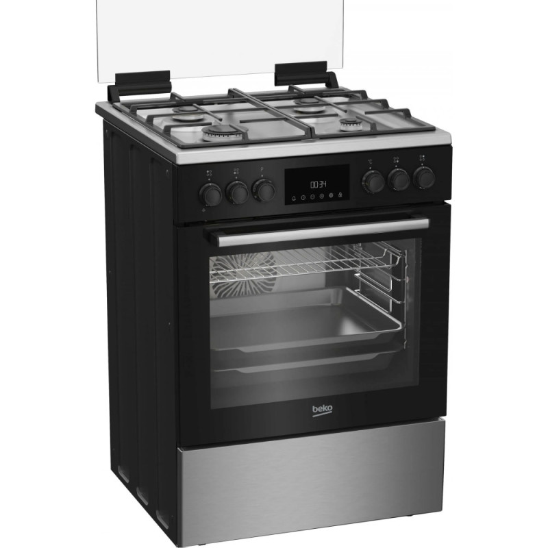 Beko Cooker combined, 72L, 60x60cm, display, convection, cast-iron, black (FBSM62530DXMS)