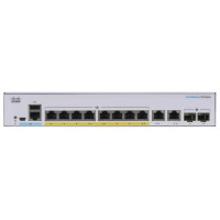 Cisco Коммутатор CBS250 Smart 8-port GE, PoE, Ext PS, 2x1G Combo (CBS250-8P-E-2G-EU)