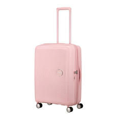 American Tourister Валіза American Tourister, Soundbox, поліпропілен, середня, 67см, 71.5/81л, TSA, 4 колеса, EXP, пастельно-рожевий (32G*60002)