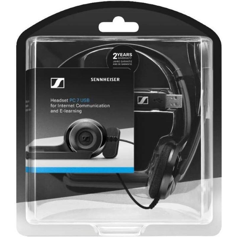 Epos mono On-Ear PC 7 Chat Headset, USB, unidirectional, 2m, Black (1000431)