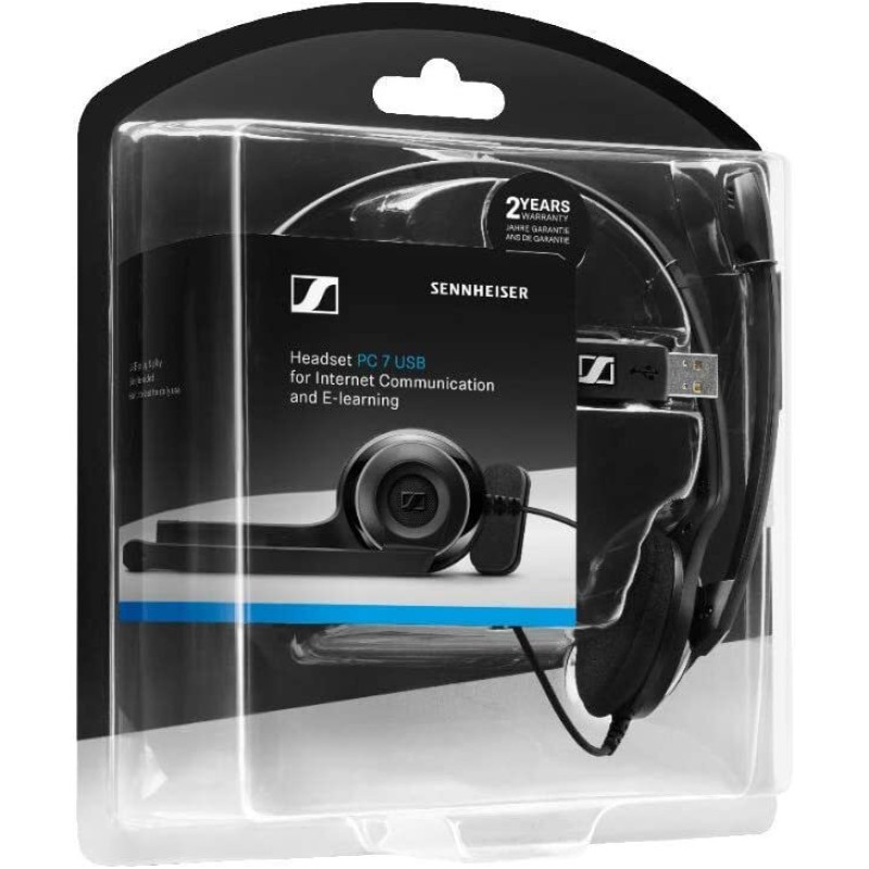 Epos mono On-Ear PC 7 Chat Headset, USB, unidirectional, 2m, Black (1000431)