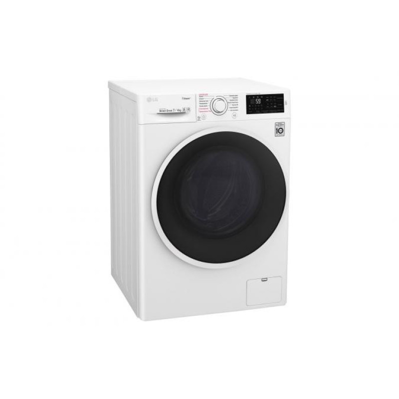 LG Стирально-сушильная машина фронтальная, 7(4)кг, 1000, В, 45см, дисплей, пар, инвертор, белый (F2J6HG0W)