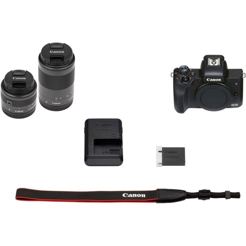 Canon EOS M50 Mk2 + 15-45 IS STM Lifestream Kit Black (4728C059)