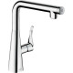 Hansgrohe Змішувач для кухні Metris Select, довж.виливу - 248мм, поворотний, важіль + кнопка, хром (14847000)