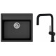 Hansgrohe Kitchen set, granite sink S520-F510 + tap Talis M54, black graphite-black matt (43359670)