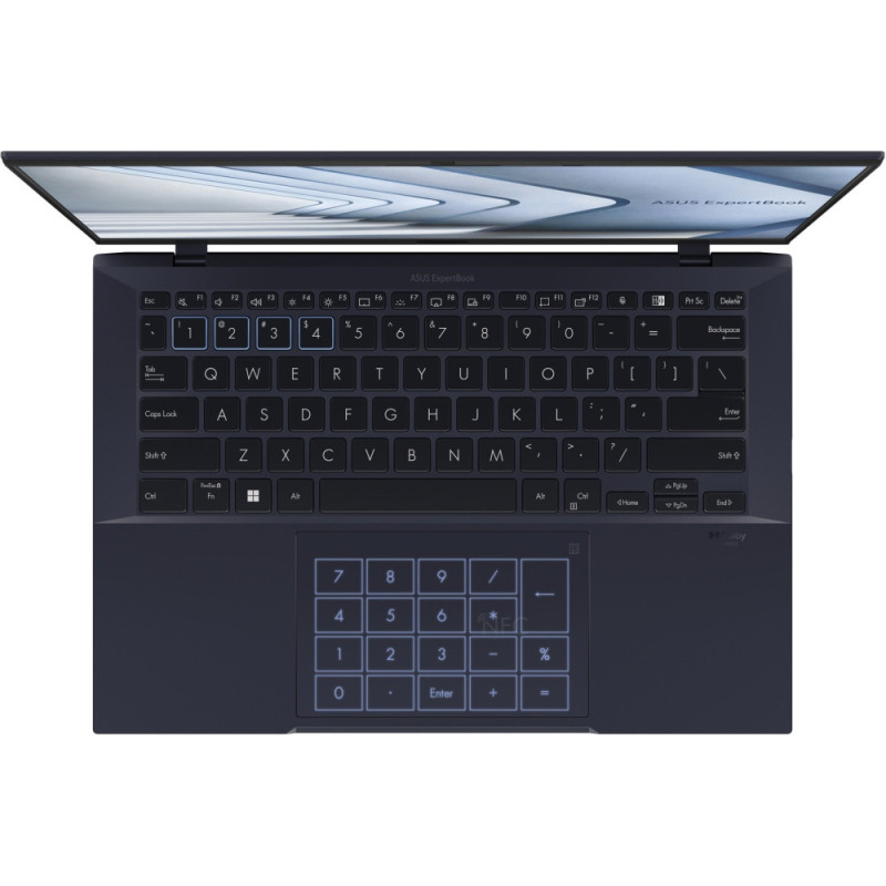 ASUS Notebook Expertbook B9 B9403CVAR-KM0693 14  WQXGA+ OLED, Intel Ultra 7 150U, 32GB, F1TB, UMA, NoOS, Black (90NX05W1-M00YN0)