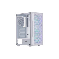 2E Gaming PC case Hexagon G338W without PSU, 2xUSB3.0, 1xUSBType-C, 3x120mm ARGB, 1x120mm, VGA 330mm, LCS ready, HUB, TG Side Panel, ATX, white (2E-G338W)