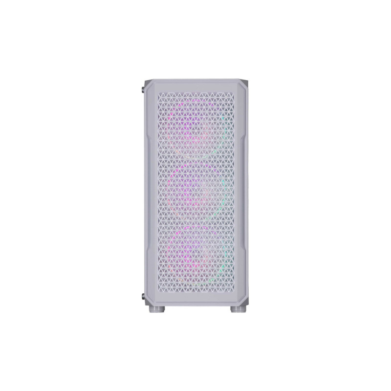 2E Gaming PC case Hexagon G338W without PSU, 2xUSB3.0, 1xUSBType-C, 3x120mm ARGB, 1x120mm, VGA 330mm, LCS ready, HUB, TG Side Panel, ATX, white (2E-G338W)