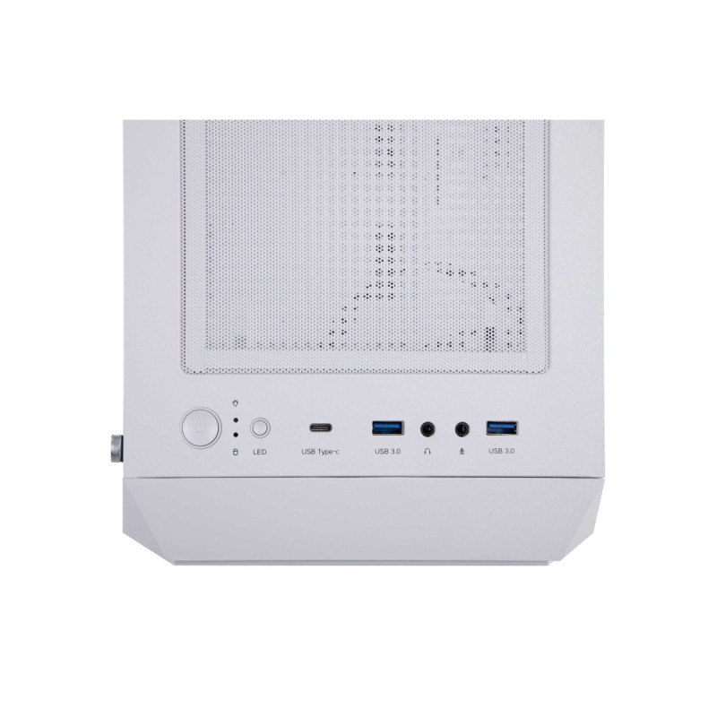 2E Gaming PC case Hexagon G338W without PSU, 2xUSB3.0, 1xUSBType-C, 3x120mm ARGB, 1x120mm, VGA 330mm, LCS ready, HUB, TG Side Panel, ATX, white (2E-G338W)