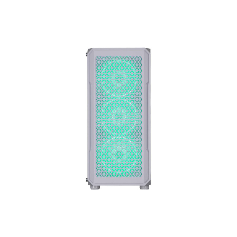 2E Gaming PC case Hexagon G338W without PSU, 2xUSB3.0, 1xUSBType-C, 3x120mm ARGB, 1x120mm, VGA 330mm, LCS ready, HUB, TG Side Panel, ATX, white (2E-G338W)