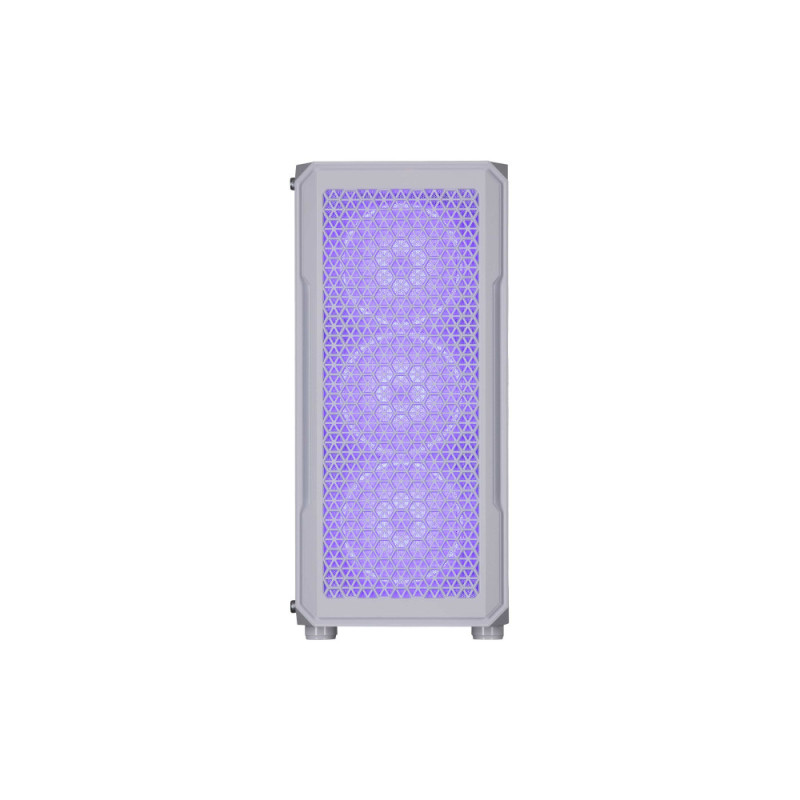 2E Gaming PC case Hexagon G338W without PSU, 2xUSB3.0, 1xUSBType-C, 3x120mm ARGB, 1x120mm, VGA 330mm, LCS ready, HUB, TG Side Panel, ATX, white (2E-G338W)