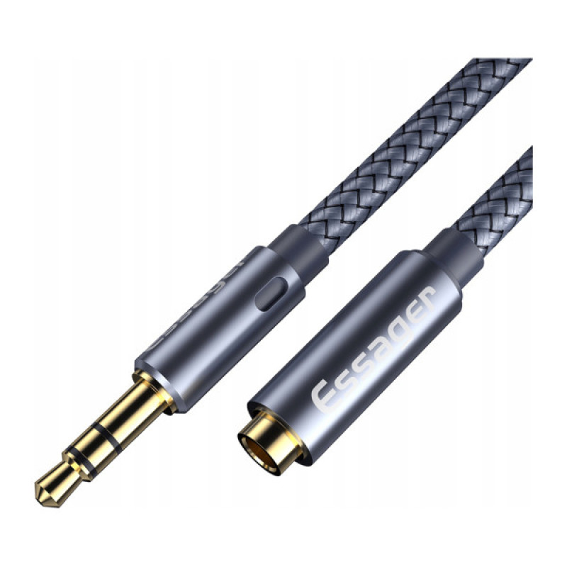 Кабель мультимедийный 3.5mm F to 3.5mm M 2.0m Essager (EYPY35-MYA0G)