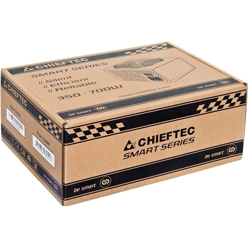 Chieftec RETAIL Smart GPS-600A8,600W,12cm fan,eff. >85%,24+8pin(4+4),2xMolex,4xSATA,2xPCIe 8pin(6+2)