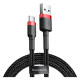 Дата кабель USB 2.0 AM to USB-C 3.0m 2A red-black Baseus (CATKLF-U91)