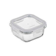 ARDESTO Food storage container Gemini 0.31l, borosilicate glass, plastic, square, transparent (AR1230BSQ)