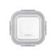 ARDESTO Food storage container Gemini 0.31l, borosilicate glass, plastic, square, transparent (AR1230BSQ)