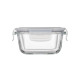 ARDESTO Food storage container Gemini 0.31l, borosilicate glass, plastic, square, transparent (AR1230BSQ)