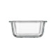 ARDESTO Food storage container Gemini 0.31l, borosilicate glass, plastic, square, transparent (AR1230BSQ)