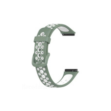Ремінець до фітнес браслета BeCover Vents Style для Huawei Band 7/Honor Band 7 Green-White (709443)